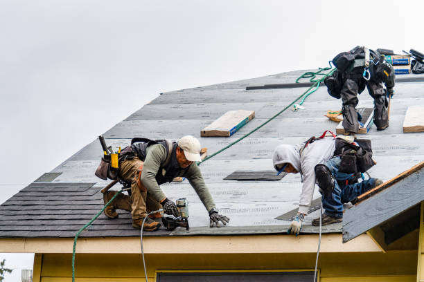 Professional Flat Roof Repair technician working in Pascoag, RI